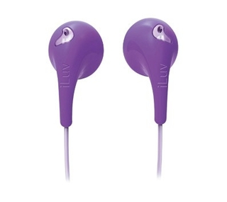 iLuv Bubble Gum 2 - Flexible, Jelly-Type Stereo Earphones - Purple - IEP205PUR Product Image